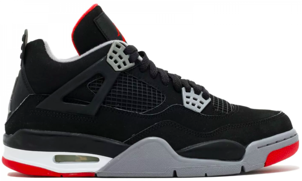 Nike Air Jordan IV 4 Retro Black Cement с мехом