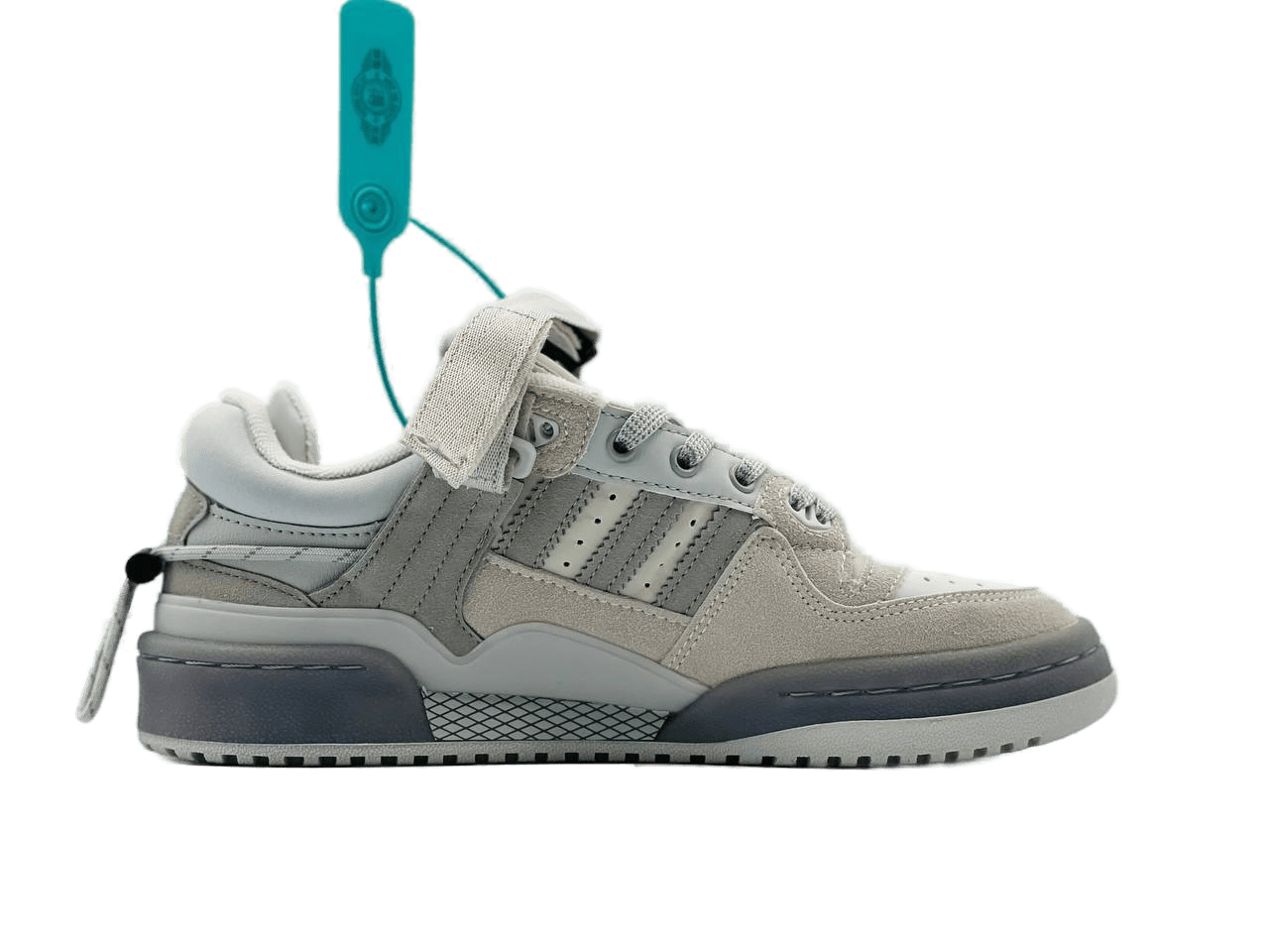 BAD BUNNY X ADIDAS FORUM BUCKLE LOW Grey/Green